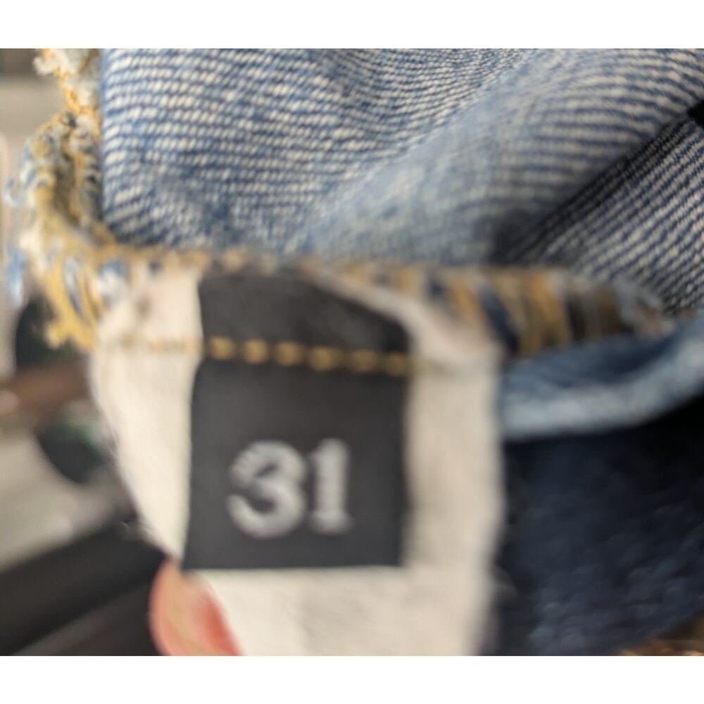 Hudson Beth Baby Bootcut Distressed Jeans Flap Pocket Union Jack LogoLong 31/33 - Picture 5 of 11